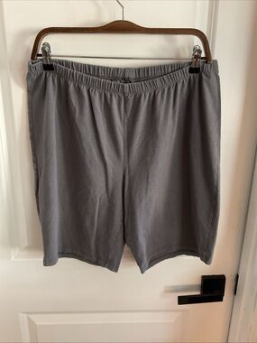 Just My Size - Gray Elastic-Waist Casual Shorts - Ladies Size 2X